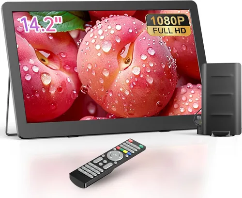 Vista 9 de NORTHING TV de pantalla plana IPS de 10.7 pulgadas, mini TV portátil con antena sintonizador ATSC, monitor LCD 1080P con HDMI, AV, entrada USB