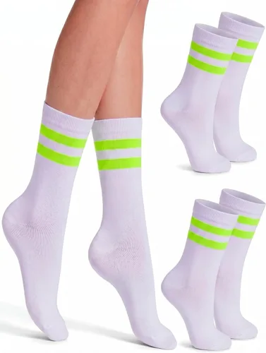 Vista 35 de Syhood Crew Stripe Socks Unisex Athletic Socks