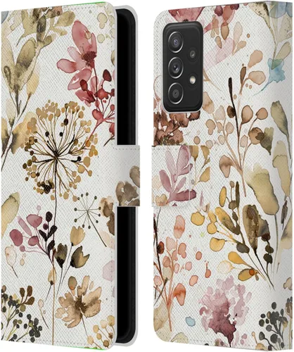 Vista 88 de Head Case Designs Officially Licensed Ninola Beige Wild Grasses Leather Wallet Case Compatible with Samsung Galaxy A07 4G