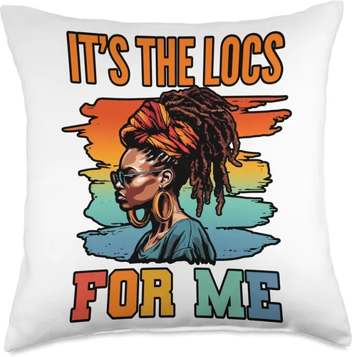Vista 4 de Locs Afro Dreadlocks Love Natural Beauty Hair It's the Locs for Me Afro Hair - Almohada negra americana africana, 16 x 16 pulgadas, multicolor