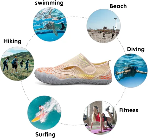 Vista 6 de Centipede Demon - Zapatos deportivos acuáticos para hombre y mujer secado rápido zapatos para agua para usar descalzo para la playa natación surf
