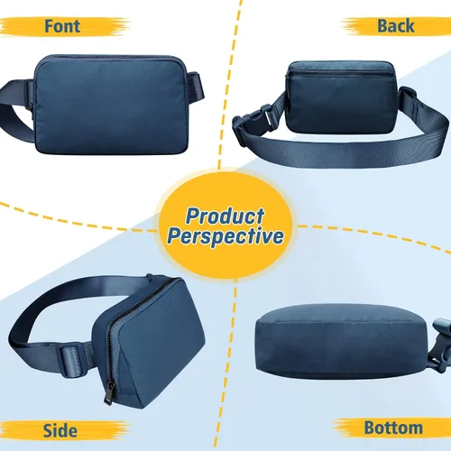 Vista 5 de Crossbody Fanny Pack for Women Men:Small Runners Belt Bag with Adjustable Strap - Water Resistant Fashion Bum Bag, Mini Waist Bag for Running Travel
