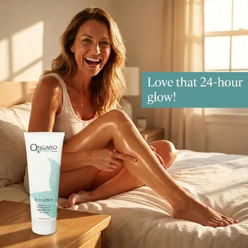 Vista 4 de Loción corporal orgánica, hidrata la piel seca, antiedad con fresco aroma limpio, fabricado con tecnología probiótica, células madre de manzana