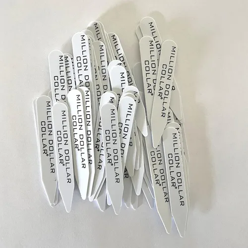 Vista 4 de Plastic Collar Stays, White Dress Shirt Collar Inserts, Removable Dress Shirt Stays for Men