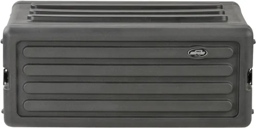 Vista 4 de SKB Estuche Roto Rack 4U Poco Profundo – Protector de equipo de polietileno duradero, apilable, impermeable con pestillos giratorios y patas de goma