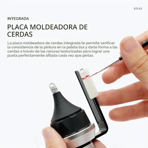Vista 6 de Gaahleri Atlas - Mango de pintura en miniatura de aluminio CNC