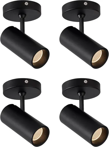 Vista 14 de Aisilan - Foco de techo LED dorado de 9 W regulable, direccional, para interiores, antirreflejos, ángulo ajustable, con cable para imagen