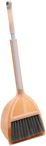 Vista 8 de Mini Escoba con Palita - Pequeño Juego de Limpieza para el Hogar, Ideal para Cocina, Baño, Nido de Mascotas, Barco (Set de 3, Azul+Naranja+Amarillo)