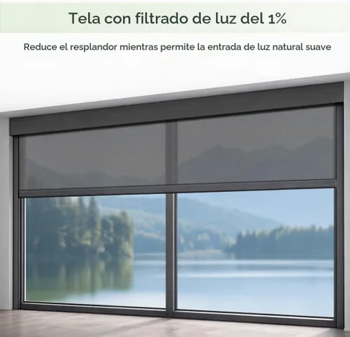Vista 6 de ZSHINE Persianas enrollables motorizadas para patio al aire libre