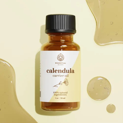 Vista 2 de Aceite de caléndula – Aceite portador de primera calidad Nutritivo para la piel, la cara, el cuerpo, la revitalización del cabello Hidratante