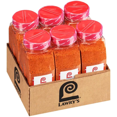 Vista 11 de Lawry's Chipotle Cinnamon Rub, 27 onzas – Un recipiente de 27 onzas de Chipotle Cinnamon Rub hecho de chile chipotle, canela y pimentón perfecto