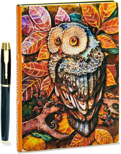 Vista 11 de Cuaderno de escritura de cuero en relieve, cuaderno diario de cuero antiguo hecho a mano, cuaderno de bocetos, diario de viaje y cuadernos
