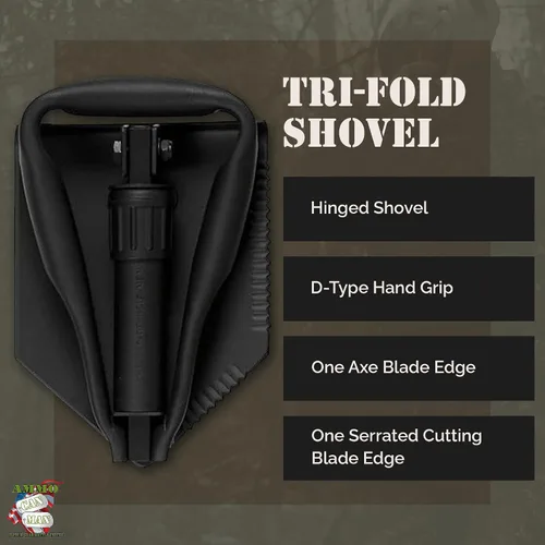 Vista 3 de USGI Pala de enganche de herramientas electrónicas de EE.UU. con ACU o multicam de transporte Multipurpose Collapsible Shovel – Versatile Survival