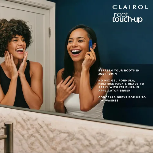 Vista 3 de Clairol Root Touch-Up - Gel de mezcla de color semipermanente para el cabello, 2 negros, paquete de 1