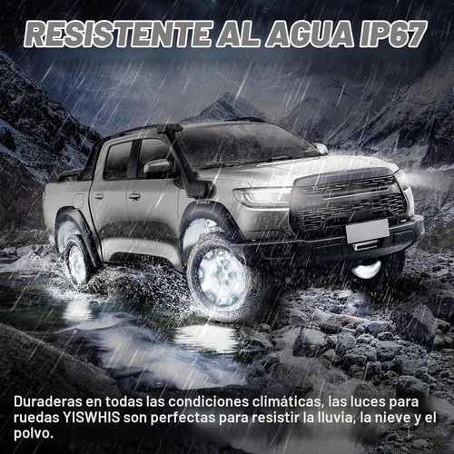 Vista 4 de Juego de 4 luces LED blancas de doble fila de 15.5 pulgadas