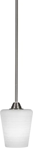 Vista 9 de Toltec Lighting Paramount - Mini colgante de 1 luz en acabado negro mate con cristal de arte perla de 7 pulgadas y estilo negro