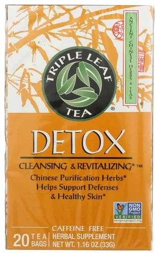 Vista 4 de Triple Leaf Tea, Detox, 20 bolsas de té (paquete de 6)