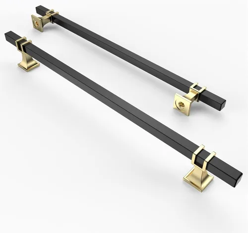 Vista 13 de Asidrama - Paquete de 10 manijas para alacena de 3 pulgadas (76mm) de color negro mate y dorado, tiradores para gabinete, accesorios para gabinete