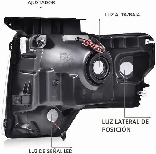 Vista 6 de Conjunto de faros LED PIT66 para Ford F150 2009-2014