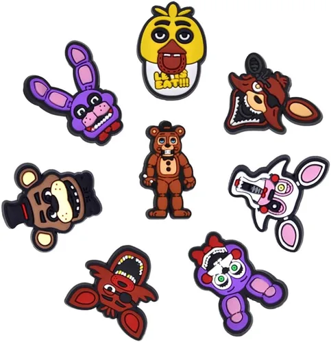 Vista 2 de Dijes de zapatos de dibujos animados para zapatos zuecos, sandalias y pulsera, regalos de fiesta para niñas, niños