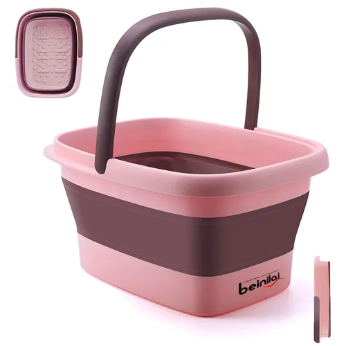 Vista 13 de Beinilai Lavabo de baño de pies plegable para remojar los pies, bañera de Gris