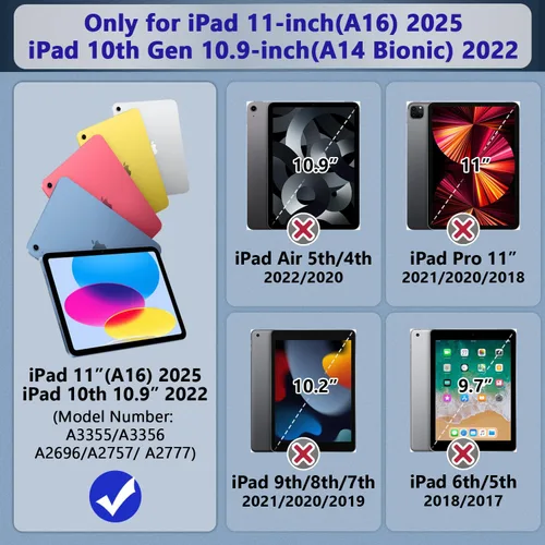 Vista 2 de Grifobes Funda para iPad de 11 pulgadas (A16) 2025 / iPad de 10ª Generación 2022 de 10.9 pulgadas, Cubierta Robusta Resistente a Impactos