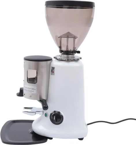 Vista 4 de Molinillo de café eléctrico profesional, 110 V 350 W, molinillo de café expreso, máquina de fresas para rebabas comerciales caseras+tolva