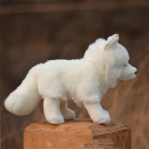 Vista 3 de TAMMYFLYFLY Arctic Fox Peluche de 11 pulgadas, 11.0 in, suave muñeco de peluche de Snow Queen Fox (B-Run)