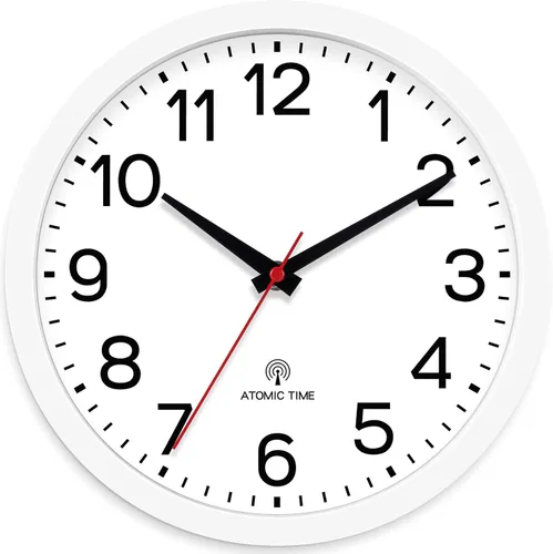 Vista 25 de AKCISOT 8 Inch Wall Clock, Silent Battery Operated Analog Clock, Black