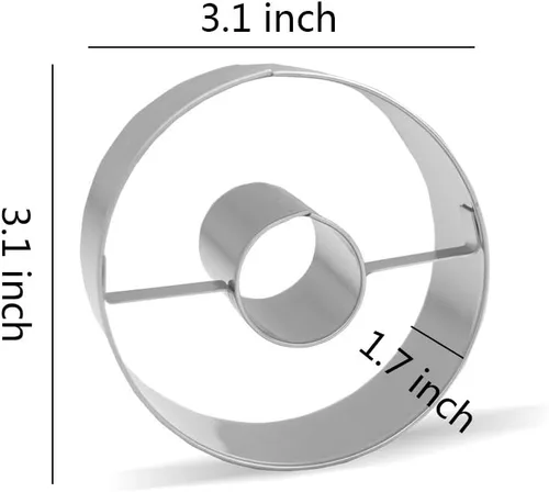 Vista 2 de Cortador de rosquillas de 3.1 pulgadas - Acero inoxidable