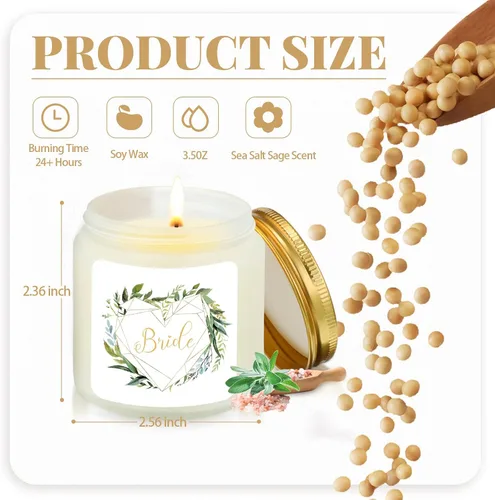 Vista 2 de 8 velas de dama de honor, regalos de propuesta de dama de honor, velas de regalo de dama de honor para boda, despedida de soltera, velas aromáticas