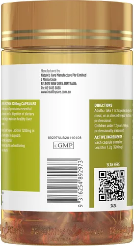 Vista 2 de Healthy Care Lecitina 1200mg 100caps