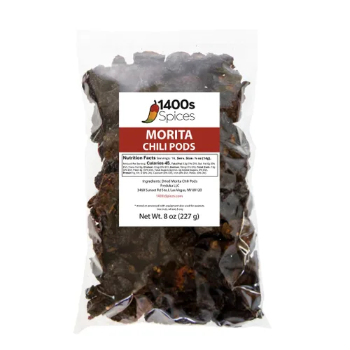 Vista 6 de Pimientos de chile enteros secos con chipotle morita de 1 libra Perfil rico de sabor ahumado, ideal para salsas caseras