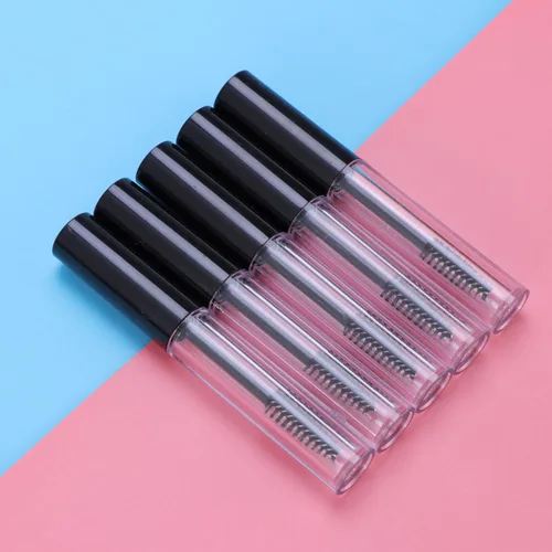 Vista 7 de FRCOLOR 5 unids 0.1 fl oz tubo vacío rimel pestañas tubo pestañas crema botella rimel tubo contenedor con 5 embudos para rímel
