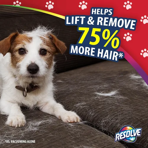 Vista 2 de Resolve Eliminador de pelo para mascotas, limpiador de alfombras y potenciador de vacío, 18 onzas