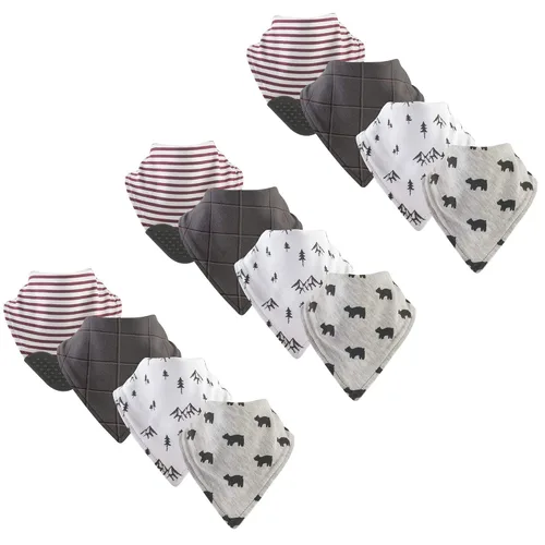 Vista 9 de Yoga Sprout Babero bandana con mordedor, alas, paquete de 4 Paquete de 4 alas