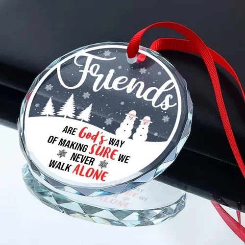 Vista 2 de Jesuspirit Adornos Navideños de Amigos 2025, Regalos de Amistad para Mujeres y Amigas, Adorno para Árbol de Navidad, Adorno de Regalo para Hermanas