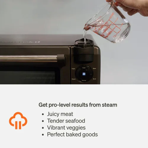 Vista 4 de Tovala Smart Oven Pro, horno de convección de sobremesa 6 en 1 - Vapor, tostar, freír al aire, hornear, asar y recalentar - horno de vapor