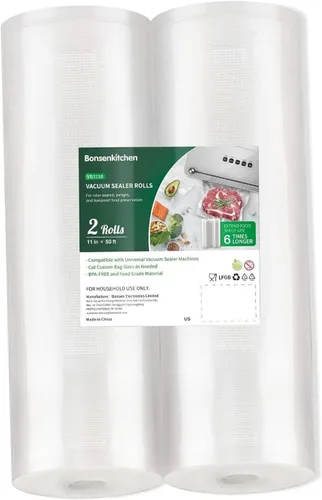 Vista 7 de Bonsenkitchen Bolsas selladoras al vacío, 200 unidades de 8 pulgadas de ancho x 12 pulgadas de alto, sin BPA, grado comercial, bolsas gruesas