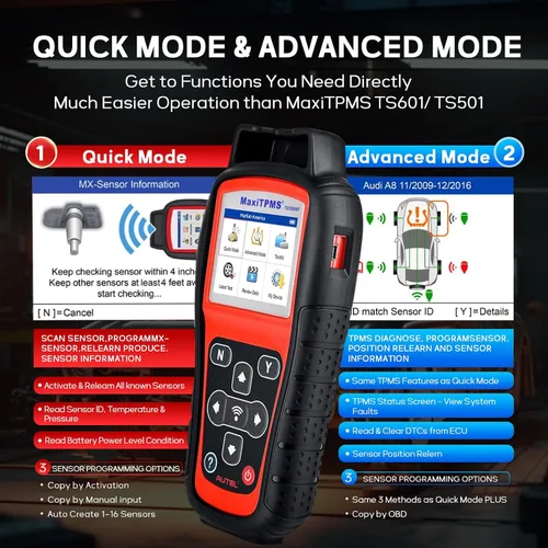 Vista 3 de Autel MaxiTPMS TS508WF TPMS herramienta de programación, 2026 WiFi Ver. de TS601 TS508 TS501 TS408, activar/volver a aprender sensores TPMS, sensor