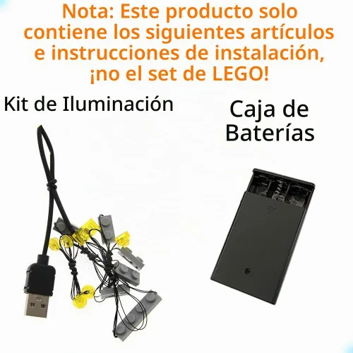 Vista 3 de GEAMENT Kit de luces LED compatible con LEGO Attack on The Spider Lair, juego de iluminación para modelo de construcción Spider-Man 76175