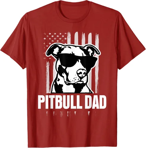 Vista 38 de Pitbull Dad - Camiseta para hombre con orgullo American Pit Bull Dog, Negro, S