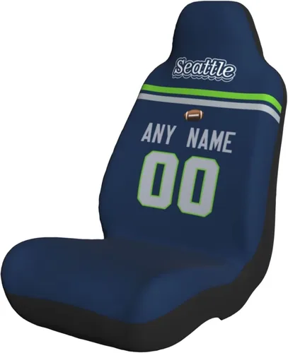 Vista 34 de Fundas de asiento de coche de fútbol personalizadas, accesorios personalizados para automóvil, regalos de Arizona con nombre y número, funda