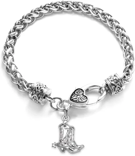 Vista 82 de Inspired Silver - Pulsera de plata con dije personalizado y circonitas cúbicas.