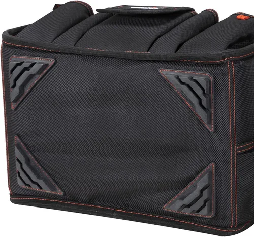 Vista 4 de Hultafors Work Gear HT5587 - Portaherramientas con parte superior abierta, 32 bolsillos, bolsa de herramientas de poliéster balístico resistente