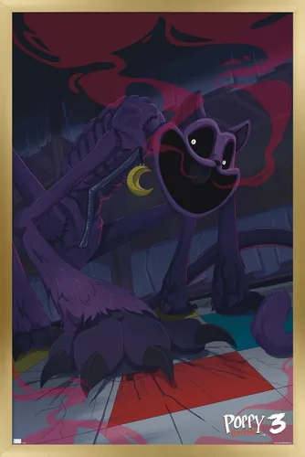 Vista 12 de Poppy Playtime: Capítulo 3 - Póster de pared CatNap, 34 pulgadas de largo x 22.4 pulgadas de ancho, versión premium sin marco