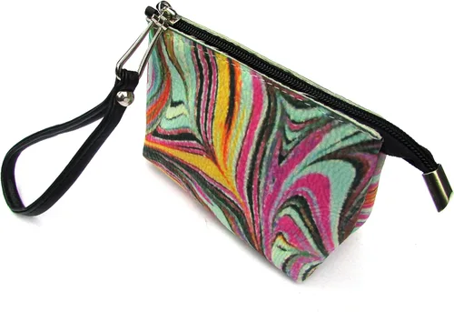 Vista 2 de Bolso de pulsera Ebru de moda de granada roja