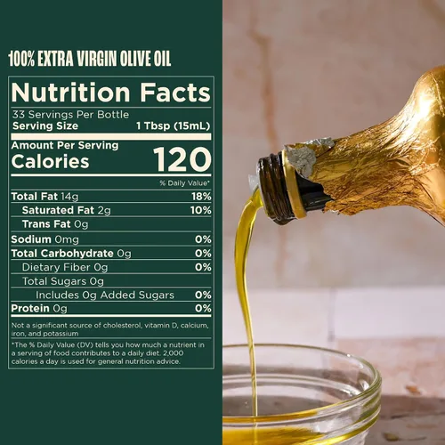 Vista 2 de Giadzy by Giada de Laurentiis Aceite de Oliva Virgen Extra - Aceite de oliva italiano prensado en frío sin filtrar de primera calidad, envoltura