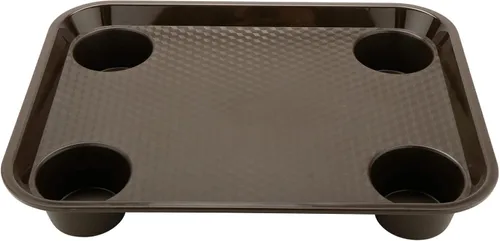 Vista 12 de G.E.T. FT-14-BK Bandeja para cafetería/comida rápida, sin BPA, 14 x 10.75 pulgadas, color negro (juego de 12)