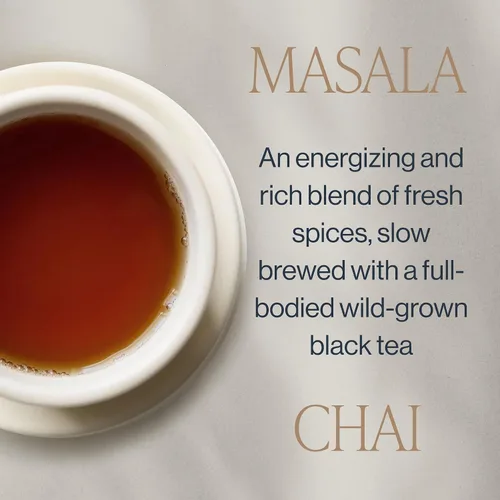 Vista 4 de Rishi Tea Té Masala Chai - Orgánico, Mezcla de Té Negro de Hoja Suelta de Assam con Especias Enteras, Energizante y Con Cafeína - 16 Onzas, +37